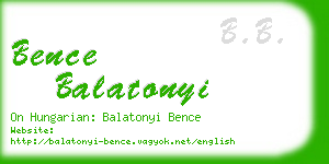 bence balatonyi business card